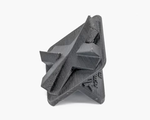 FDM PETG as-printed sample part, side view